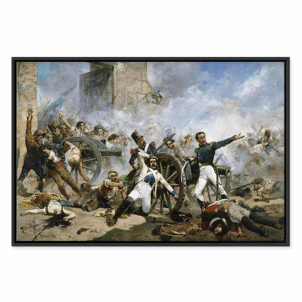 Quadro - Joaquín Sorolla y Bastida – The death of Pedro Velarde y Santillán during the defence of the Monteleon Artillery Barracks
