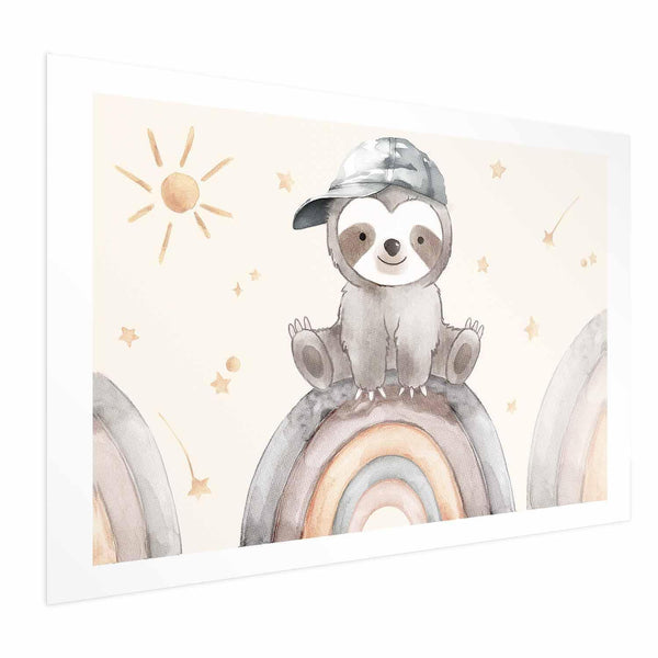 Poster - Little Animal Among Stars and Rainbows