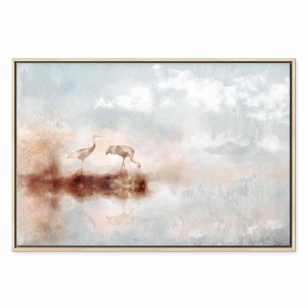 Quadro - Cranes in the Morning (1 Part) Wide