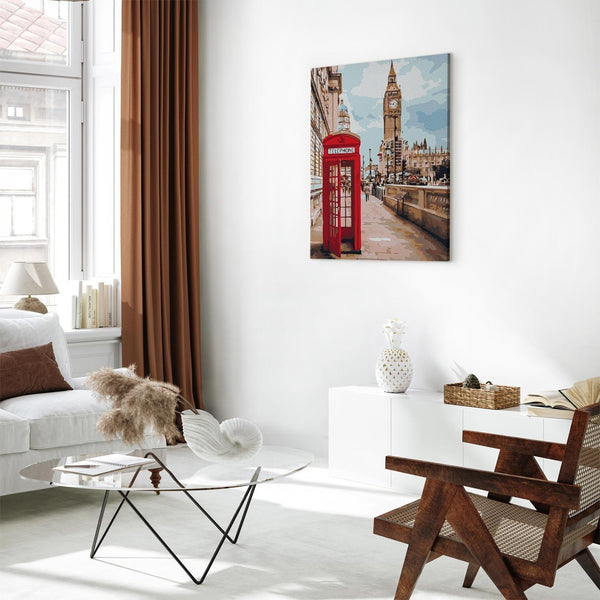 Quadro fai da te - Telephone box against the backdrop of Big Ben