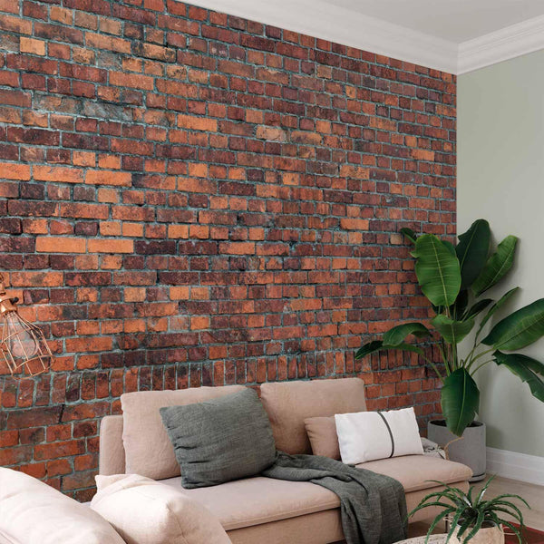 Carta da parati - Vintage Wall (Red Brick)