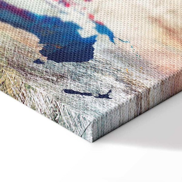 Quadro - World Map: Cracked Wall