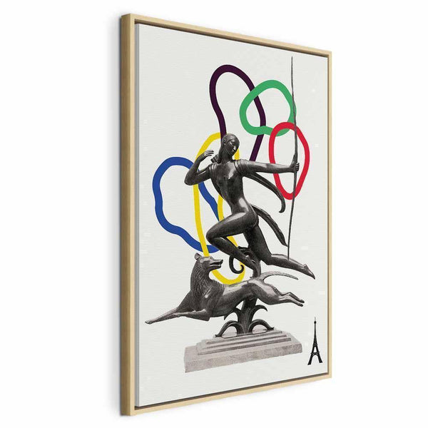 Quadro - Woman With Dog - Illustration