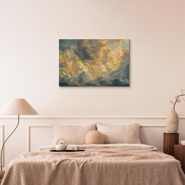Quadro - Last Breath of the Day: Clouds Illuminated by Evening Glow