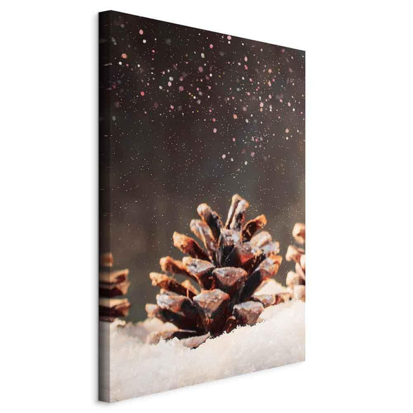 Quadro - Winter Pine Cone (1 Part) Vertical