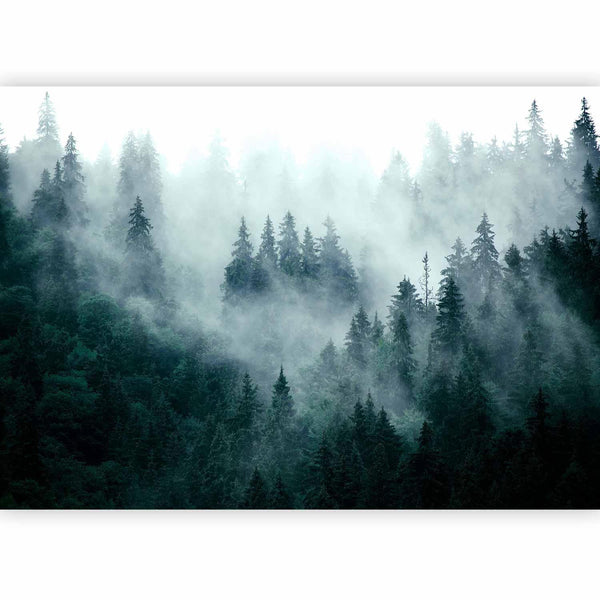 Carta da parati - Mountain Forest (Dark Green)