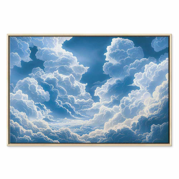 Quadro - Blue Sky Breaking Through White Fluffy Clouds