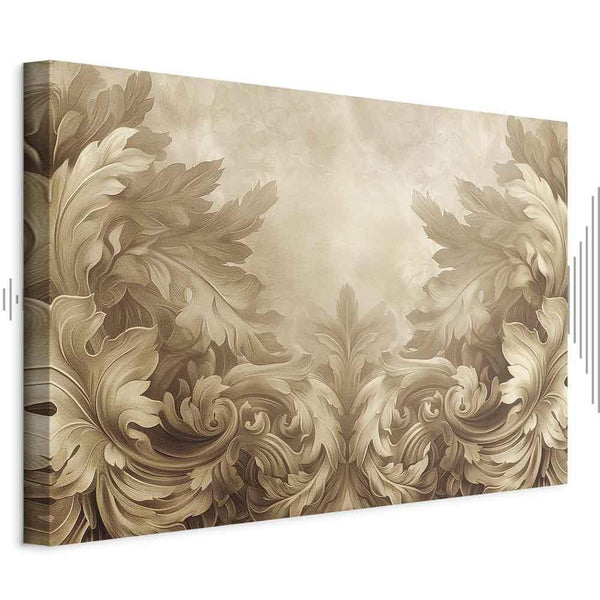 Quadro - Carved Baroque Ornaments Rich Composition in Sepia Colors