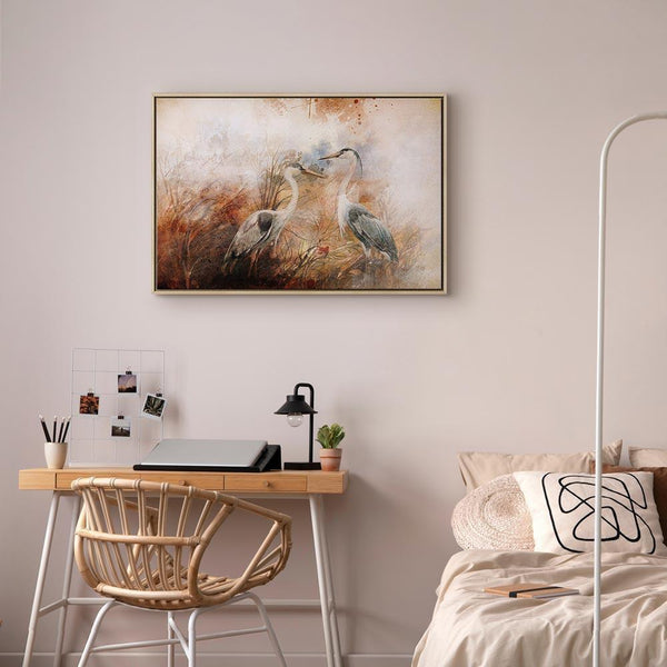 Quadro - Herons on the Hunt (1 Part) Wide