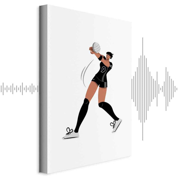 Quadro - Female Volleyball Player Illustration