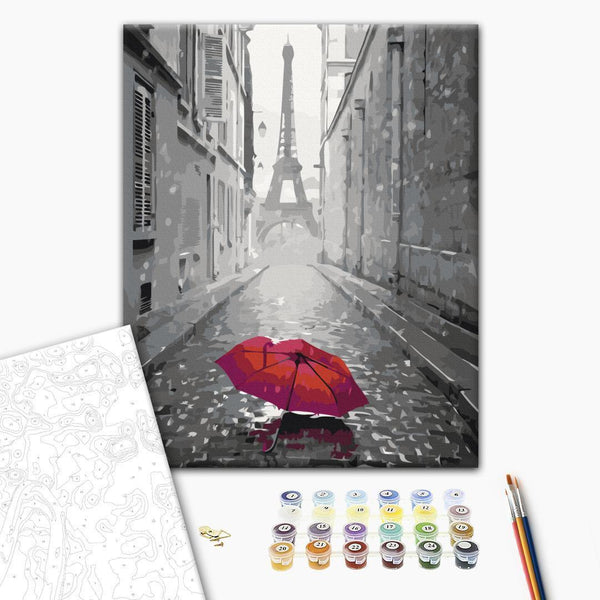Quadro fai da te - Paris (Red Umbrella)