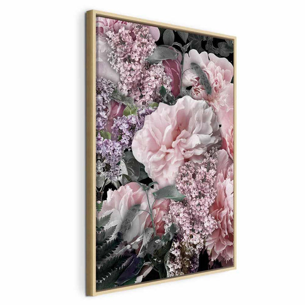 Quadro - Among Flowers (1-part) - Blooming Plants in Nature's Colors