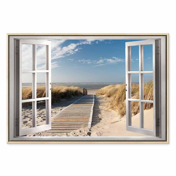 Quadro - Window: View of the Beach