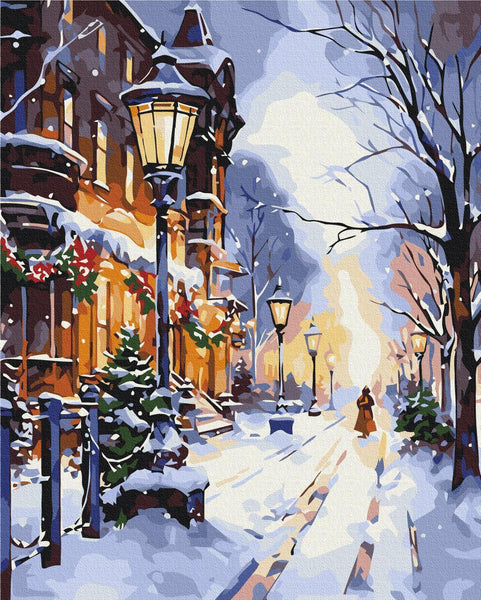 Quadro fai da te - The glow of lanterns in winter