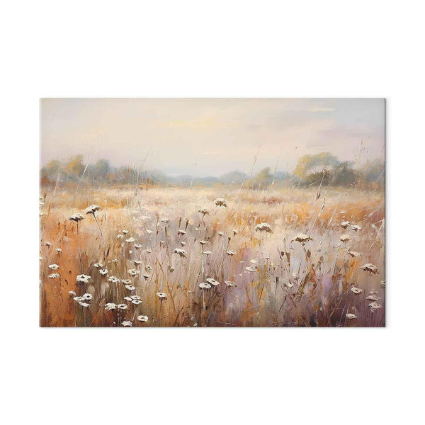 Quadro XXL - Impressionist meadow – field landscape in a pastel colour palette