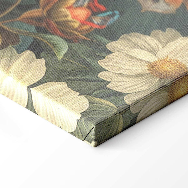 Quadro - Flowers, birds and butterflies – vintage-style illustration