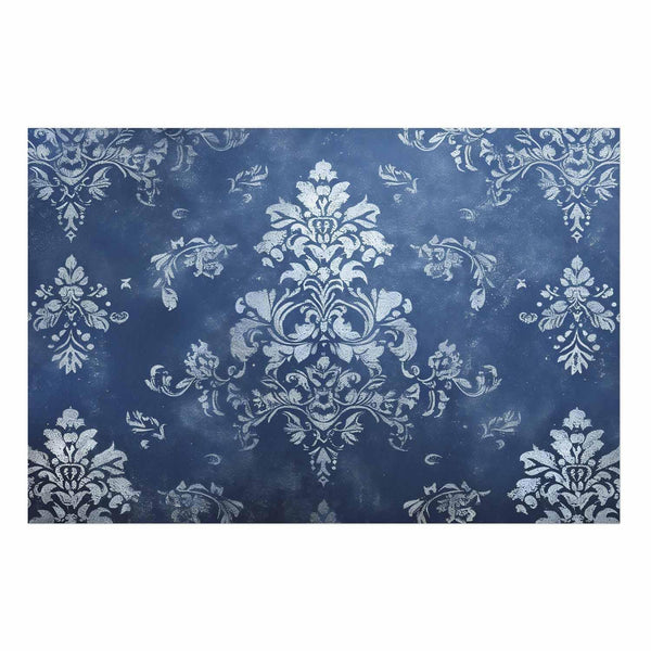 Poster - Retro Ornament in Worn Blues