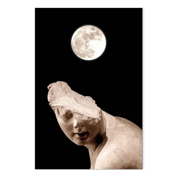 Quadro - Moon and Statue (1 Part) Vertical