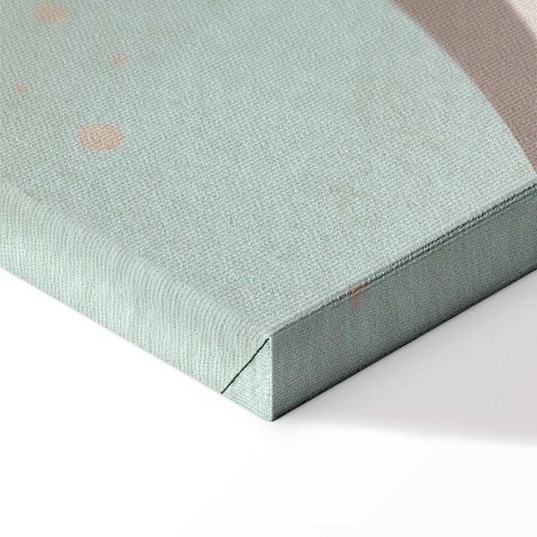 Quadro - Cloudy Night Sky - Moons in Brown and Beige Hues Among Clouds and Numerous Little Stars on a Light Background