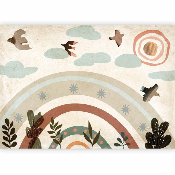 Carta da parati - Rainbow and Birds