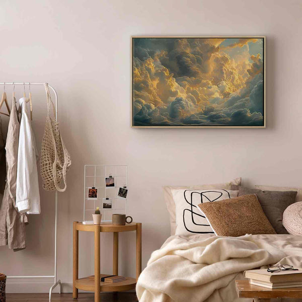 Quadro - Last Breath of the Day: Clouds Illuminated by Evening Glow