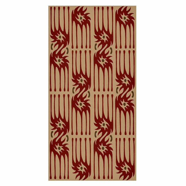 Tappezzeria murale - Red claws – irregular shapes on a paper background