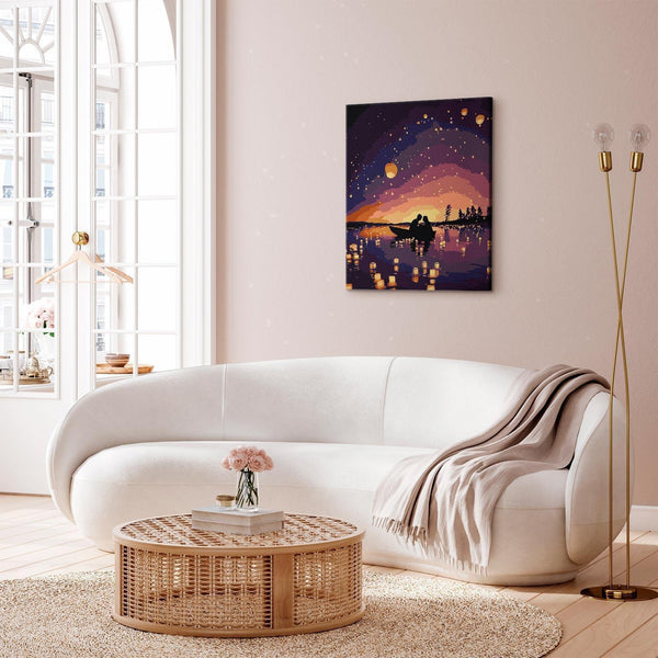 Quadro fai da te - A date in the light of lanterns