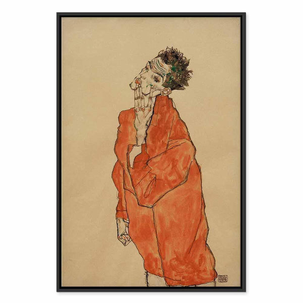 Quadro - Egon Schiele – Self-Portrait (Man in Orange Jacket)