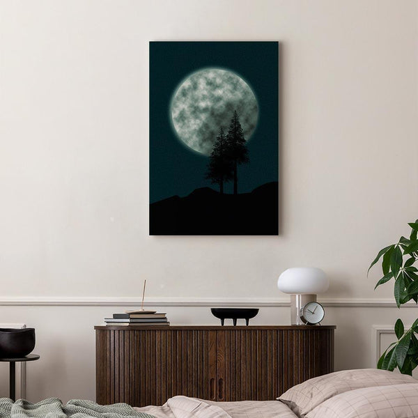 Quadro - Beautiful Full Moon (1 Part) Vertical