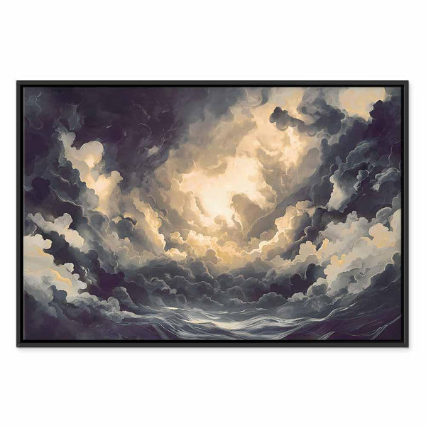Quadro - Epic Light Play: The Sun Battling for Dominance Over the Clouds