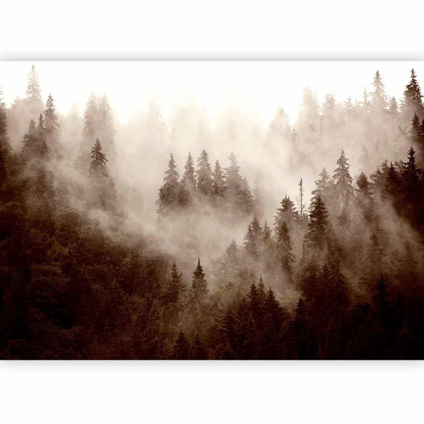 Carta da parati - Mountain Forest (Sepia)