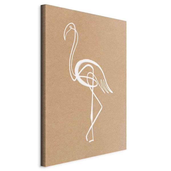 Quadro - White Flamingo (1 Part) Vertical