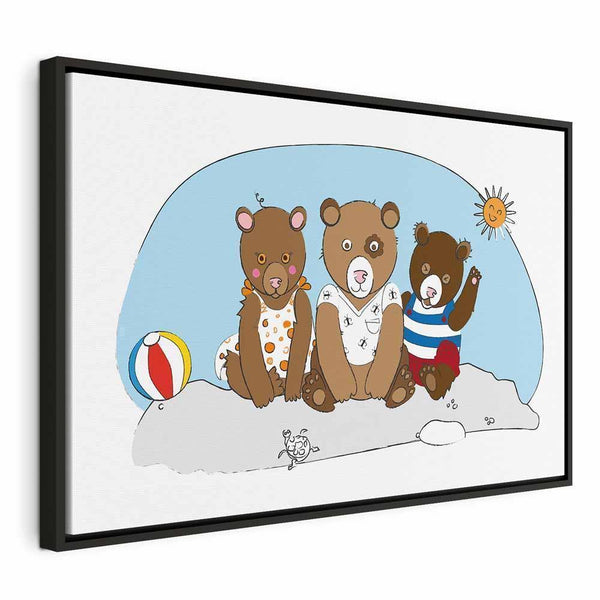 Quadro - Teddy Bears on the Beach (1 Part) Wide
