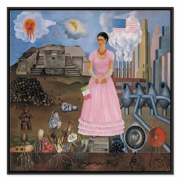 Quadro - Frida Kahlo – Self-Portrait on the Borderline Between Mexico and the United States