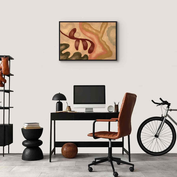 Quadro - Colorful shapes – worn-out figures in lime wash technique
