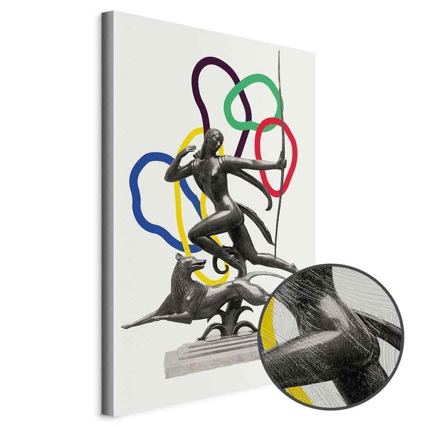 Quadro - Woman With Dog - Illustration