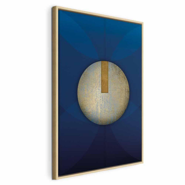 Quadro - In the Shadow of Classic Blue (1-part) - Golden Circle in Abstraction