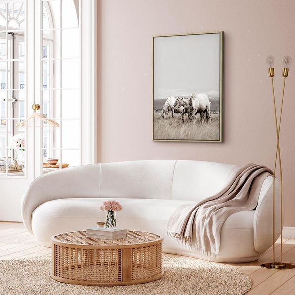 Quadro - White Horses (1 Part) Vertical