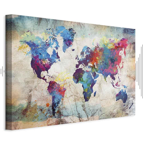 Quadro - World Map: Colourful Madness