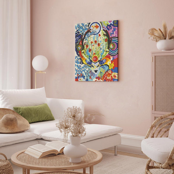 Quadro fai da te - Deer and Flowers