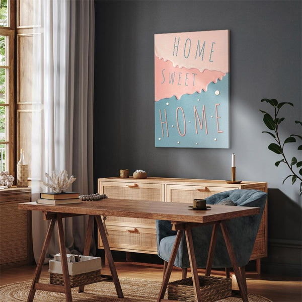 Quadro - Inscriptions: Home Sweet Home (1 Part) Vertical