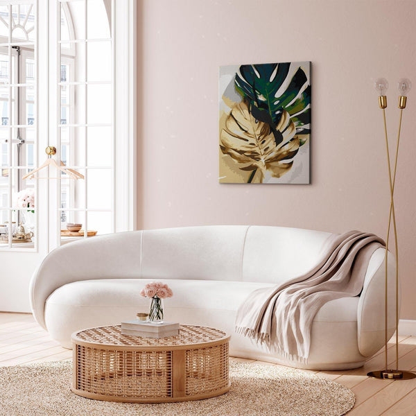 Quadro fai da te - Golden Monstera
