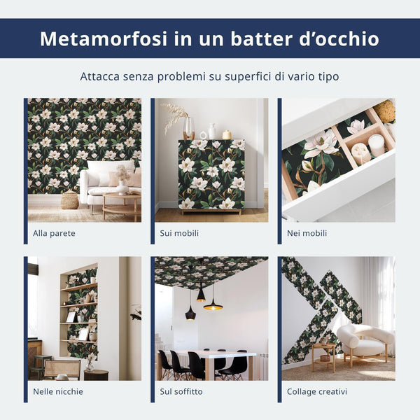 Tappezzeria murale - Fragrant flowers and herbs - green