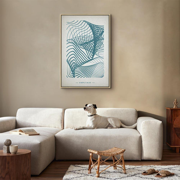 Quadro - Simple Blue (1 Part) Vertical