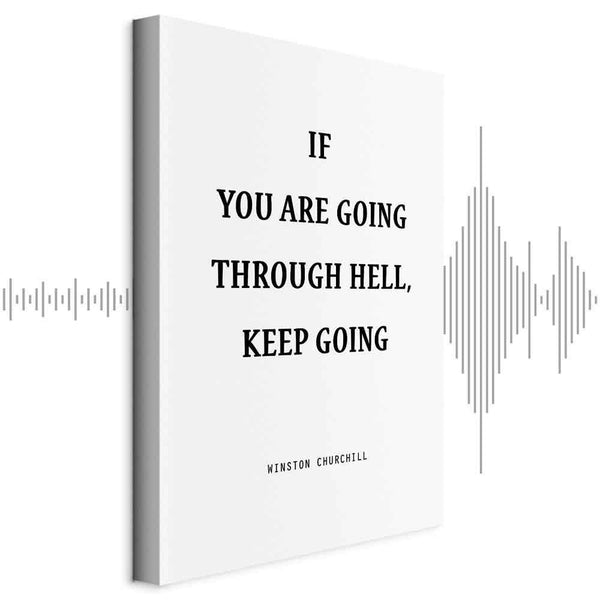 Quadro - Power of Words (1-part) - Winston Churchill's Motivational Quote