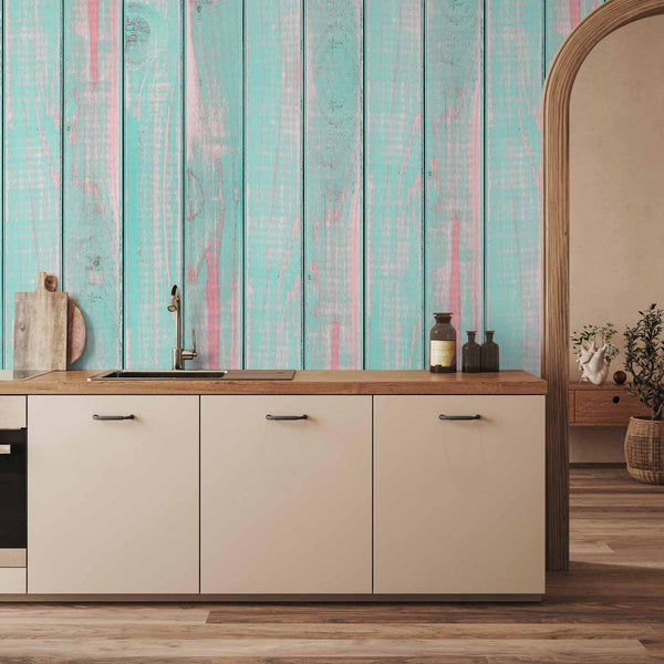 Carta da parati - Nuvole color menta