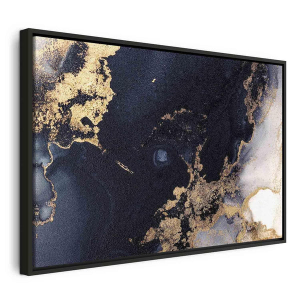 Quadro - Marble and navy blue – abstract textured pattern inspired by the starry sky