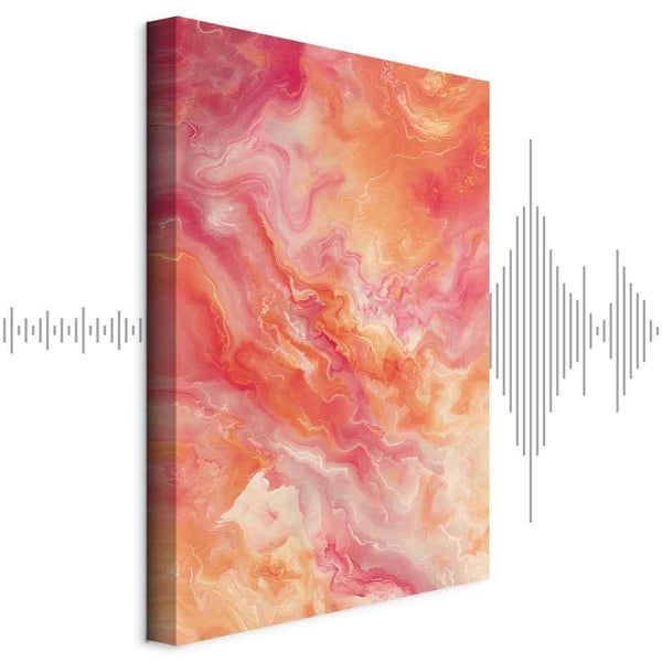 Quadro - Fiery Colors - Dynamic Shapes in Colors of Fire and Pink