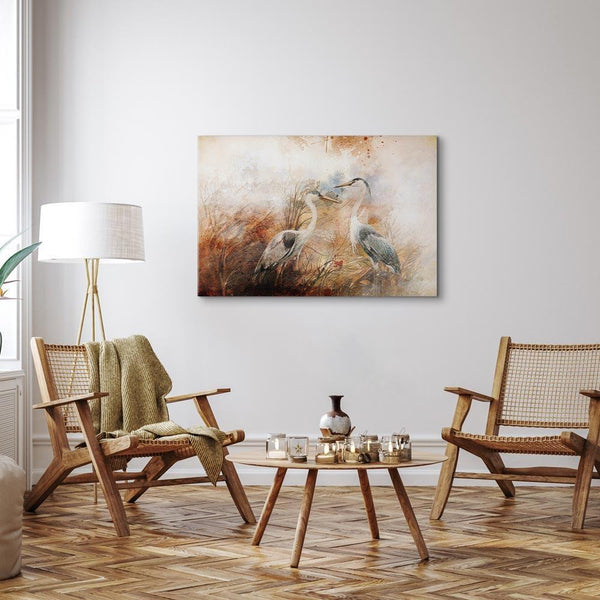 Quadro - Herons on the Hunt (1 Part) Wide
