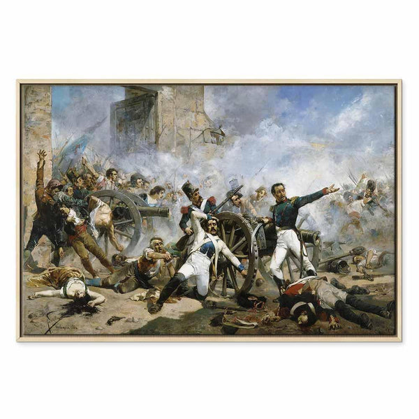 Quadro - Joaquín Sorolla y Bastida – The death of Pedro Velarde y Santillán during the defence of the Monteleon Artillery Barracks